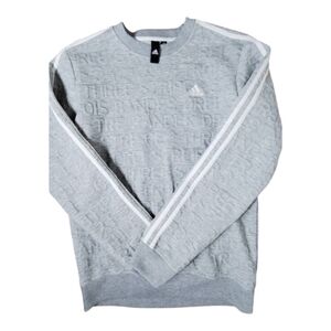 Adidas three stripes crew neck gray sweatshirt small Activewear 009